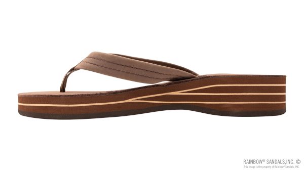 Four Layer Leather Wedge with a  3/4 Leather Strap