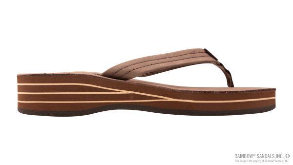 Four Layer Leather Wedge with a  3/4 Leather Strap