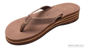 Four Layer Leather Wedge with a 3/4 Leather Strap