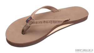 Las Flores  Single Layer Premier Leather with a Floral 1 Narrow Strap