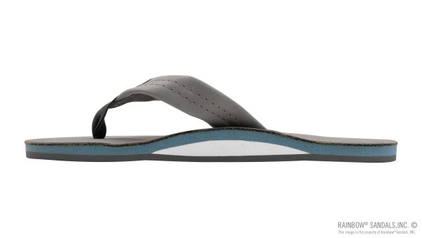 Signature Series Men's Single Layer Premier Grey Leather Lt Blue Midsole