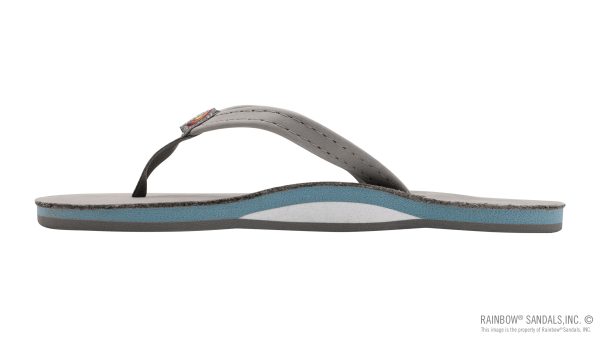 Signature Series  Women's Single Layer Premier Grey Leather Lt. Blue Midsole 1 Narrow Strap