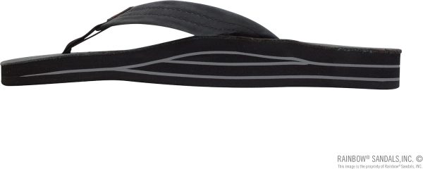 Rainbow Sandals Women's Double Layer Premier Leather w/ 3/4trap (Ladies Small / 5.5-6.5. Premier Black) | Flats