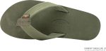Rainbow Sandals Men's Single Layer Leather Sandal. Forest Green w/Fawn Midsole. Medium / 8.5-9.5 B(M) US | Sandals