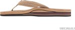 Rainbow Sandals The Willow - Double Layer Leather Sierra Brown Sandal with Double Braided  3/4trap. Ladies. X-Large. 8.5-9.5 D(M) US | Flats