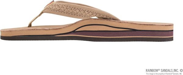 Rainbow Sandals The Willow - Double Layer Leather Sierra Brown Sandal with Double Braided  3/4trap. Ladies. X-Large. 8.5-9.5 D(M) US | Flats