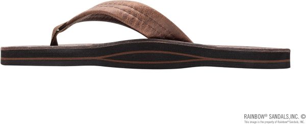 Rainbow Sandals Mens Luxury Leather - Single Layer Arch Support. Oak. Mens size S / 7.5-8.5 | Sandals