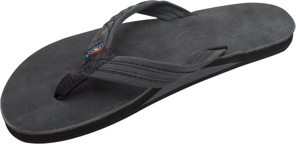 Rainbow Sandals Madison - Single Layer Arch Support with  3/4raided Strap. Premier Black. Ladies Large/7.5-8.5 B(M) US | Flip-Flops