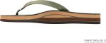 Rainbow Sandals Women's Double Layer Leather Sandal. Forest Green w/Fawn Midsole. Small / 5.5-6.5 B(M) US | Flats
