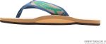 Rainbow Sandals Women's Single Layer Hemp w/Fish Strap. Natural/Light Green Fish/Cream. Ladies Small / 5.5-6.5 B(M) US | Flip-Flops