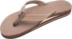 Rainbow Sandals Women's Double Layer Premier Leather w/ 3/4trap (Ladies Small / 5.5-6.5. Dark Brown) | Flats