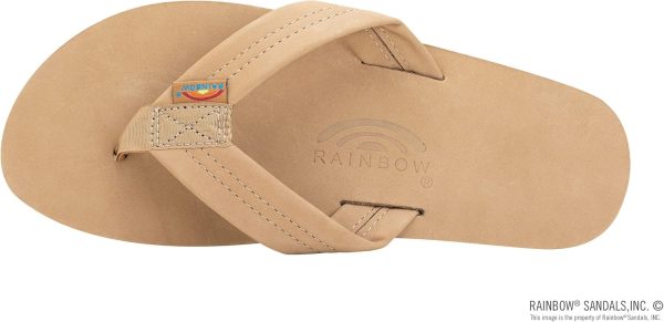 Rainbow Sandals Men's Premier Leather. Sierra Brown. Large / 9.5-15 | Single Layer Wide Strap with Arch | Sandals