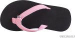 Rainbow Sandals Kid's Grombow's Soft Top Rubber w/Neoprene Narrow Pink Narrow Strap. Black. Kid's 11B(M) US | Sandals