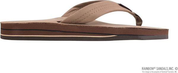 Rainbow Sandals Women's Double Layer Premier Leather Sandals w/Arch Support Dark Brown. Ladies 1B(M) US | Sandals