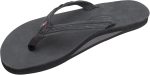 Rainbow Sandals Madison - Single Layer Arch Support with a Braid on a 1arrow Strap. Premier Black. Ladies X-Large | Flip-Flops