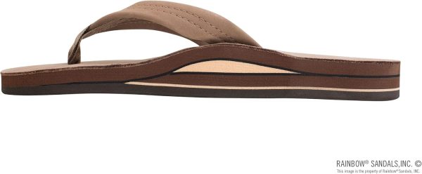 Rainbow Sandals Women's Double Layer Premier Leather Sandals w/Arch Support Dark Brown. Ladies 1B(M) US | Sandals