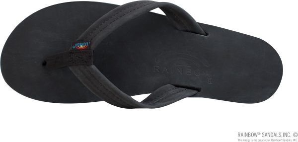 Rainbow Sandals Women's Double Layer Premier Leather w/ 3/4trap (Ladies Small / 5.5-6.5. Premier Black) | Flats
