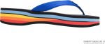 Rainbow Sandals Women's Four Layer Wedge Rubber w/EVA Filled 3/4ylon Strap. Blue/Rainbow. Ladies Medium / 6.5-7.5 B(M) US | Platforms & Wedges