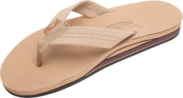 Rainbow Sandals Women's Double Layer Premier Leather Sandals w/Arch Support. Sierra Brown. Ladies Medium / 6.5-7.5 B(M) US | Sandals