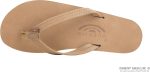 Rainbow Sandals Women's Double Layer Premier Leather Narrow Strap w/Arch. Sierra Brown. Ladies Small / 5.5-6.5 B(M) US | Flats