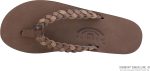 Rainbow Sandals Women's Single Layer Premier Leather w/Double Braided Strap Expresso/Dark Brown. Ladies Small / 5.5-6.5 B(M) US | Flip-Flops