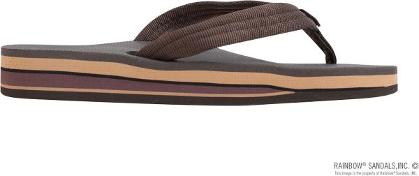 Rainbow Sandals Women's Double Layer Soft Top 1VA Rubber Filled w/Nylon Strap. Brown. Women's Medium / 6.5-7.5 B(M) US | Sandals
