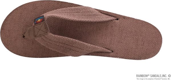 Rainbow Sandals Women's Double Layer Arch Hemp w/Wide Strap. Brown. Ladies 115-15 B(M) US | Flats