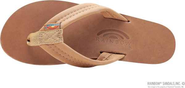 Rainbow Sandals Ladies Luxury Leather - Single Layer Arch Support. Buckskin. Ladies size M / 6.5-7.5 | Sandals