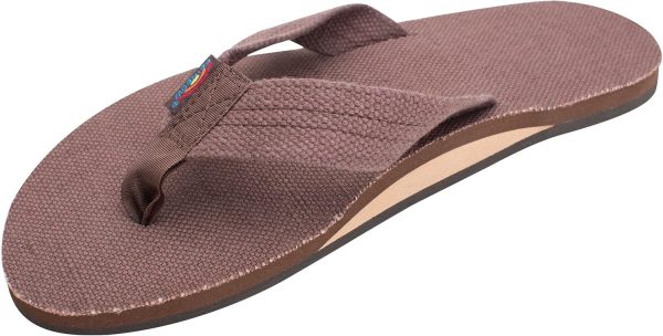 Rainbow Hemp Sandal.Brown.Medium Size (8.5-9.5) | Sandals