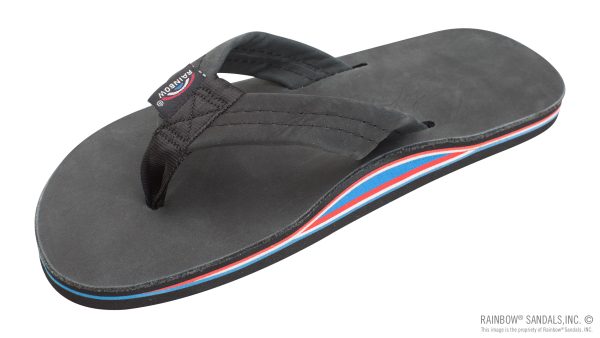 The Americana Men's Single layer Premier Leather Red White & Blue Mid Sole
