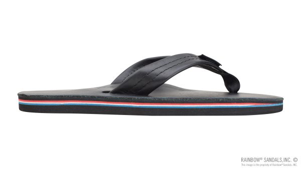 The Americana Men's Single Layer Classic Leather with Red White & Blue Mid Sole