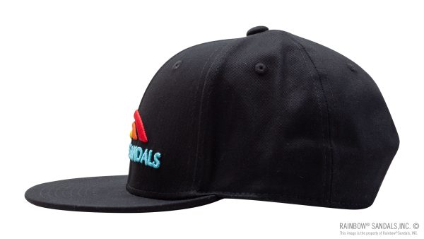Rainbow Sandals Black 1% Cotton Snap Back Hat