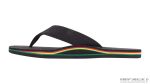 The Rastafarian Single Layer Black Hemp with Rasta Mid Sole and 1 Strap