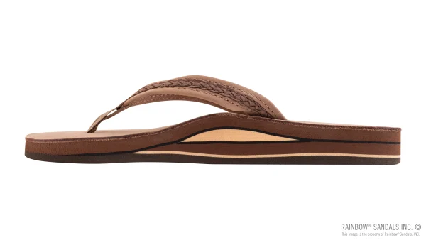 The Willow C Double Layer Arch Support Premier Leather with Inset Double Braided 3/4edium Strap